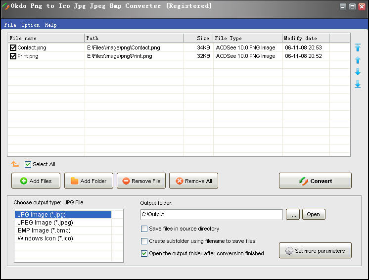 Windows 7 Okdo Png to Ico Jpg Jpeg Bmp Converter 5.9 full