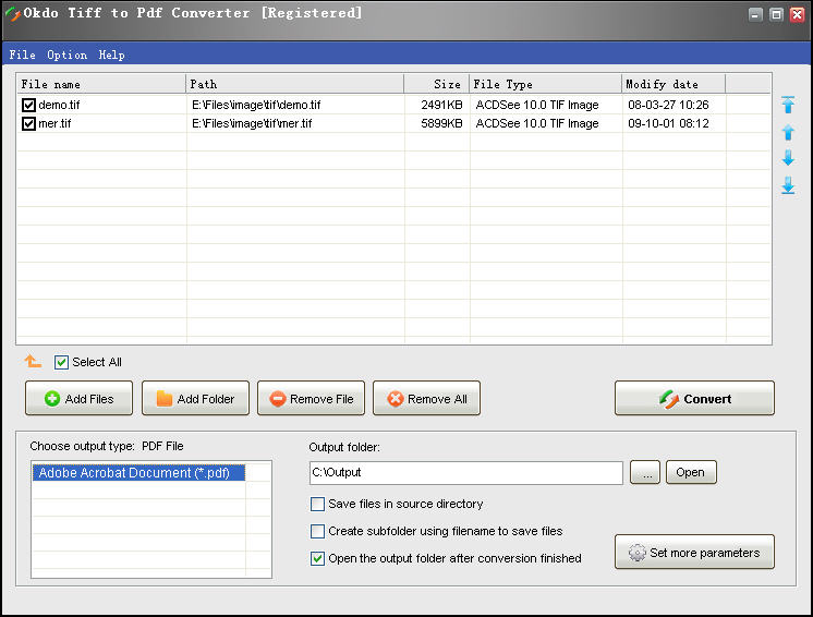 Batch convert tif to pdf easily with high output quality.