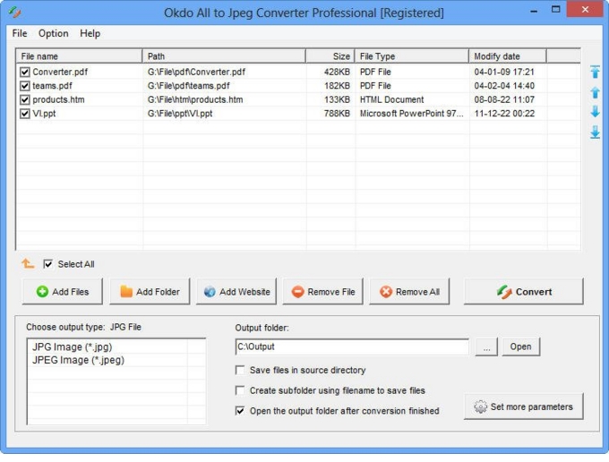 All to Jpeg Converter Professional screenshot