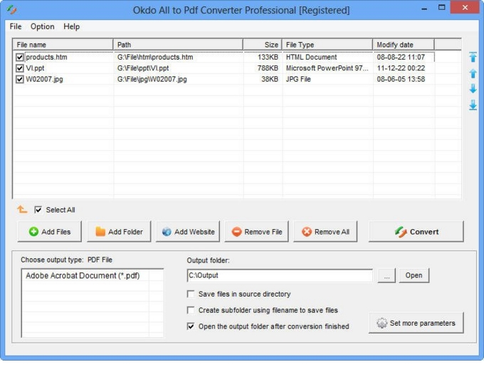 All to Pdf Converter Professional screenshot
