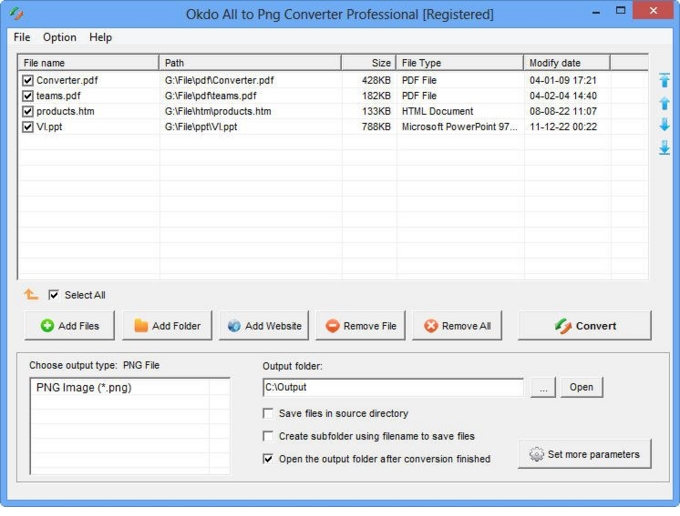 All to Png Converter Professional screenshot