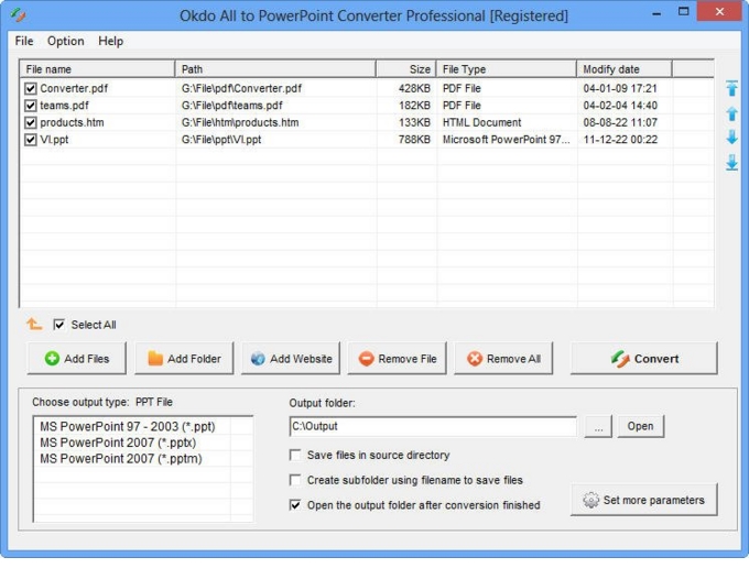 All to PowerPoint Converter Professional screenshot