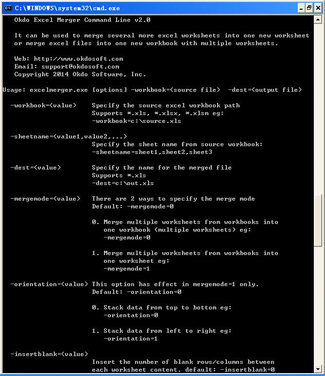 Excel Merger Command Line screenshot