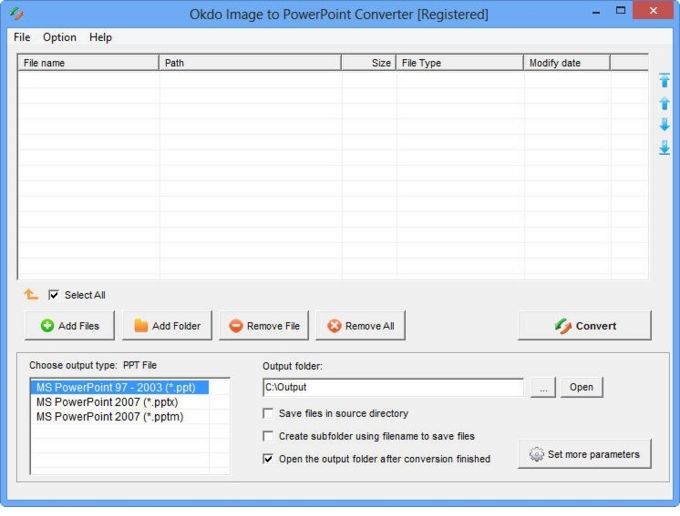 Image to PowerPoint Converter screenshot