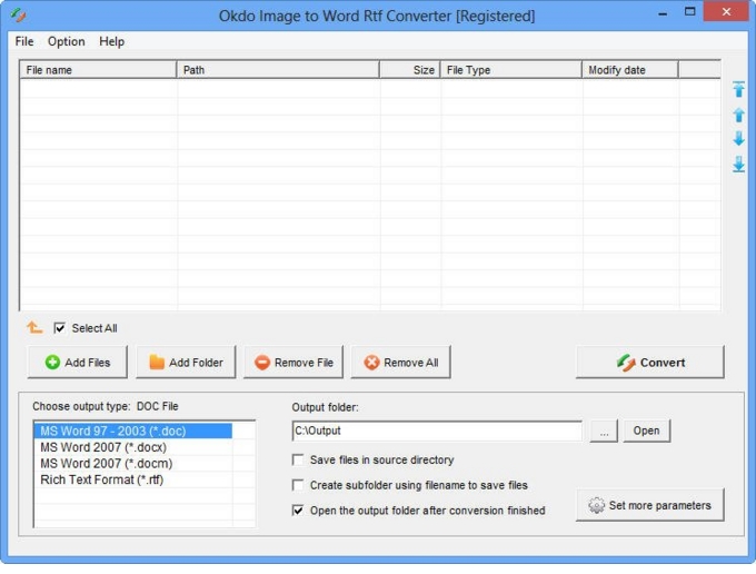 Image to Word Rtf Converter screenshot
