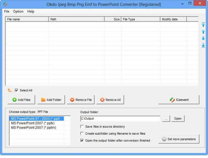 Jpeg Bmp Png Emf to PowerPoint Converter screenshot