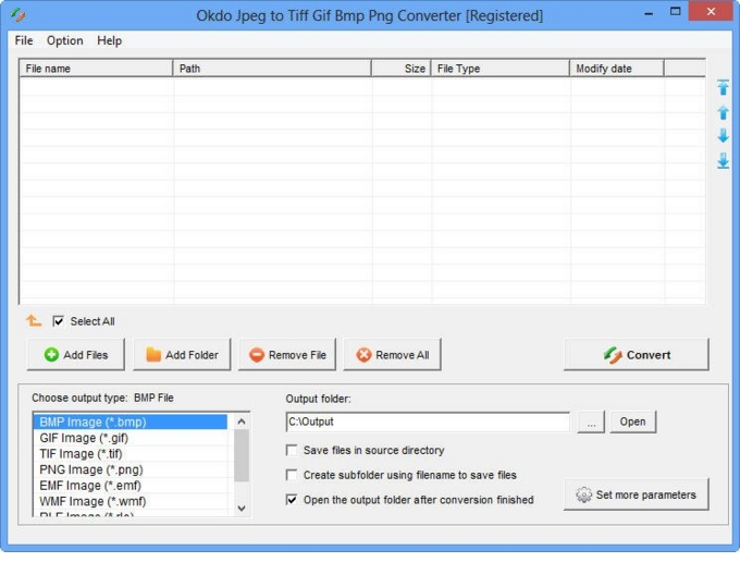 Jpeg to Tiff Gif Bmp Png Converter screenshot