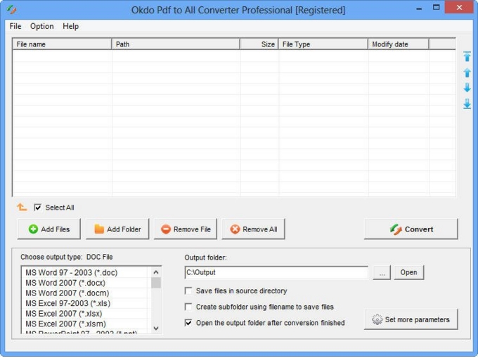 PDF to All Converter Professional screenshot