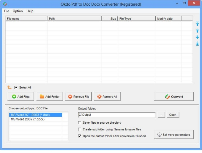 Pdf to Doc Docx Converter screenshot