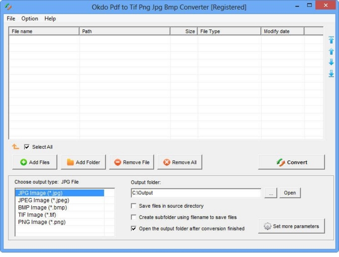 Pdf to Tif Png Jpg Bmp Converter screenshot