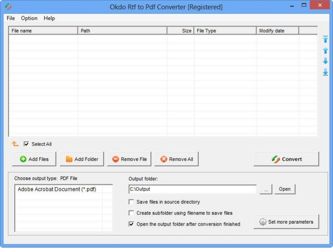 Rtf to Pdf Converter screenshot