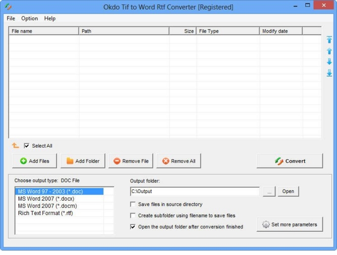TIF to Word RTF Converter screenshot