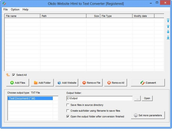 Website Html to Text Converter screenshot