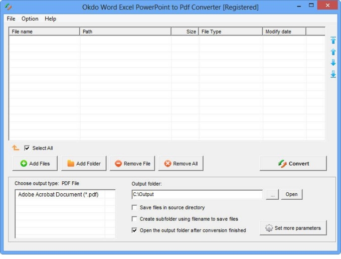 Word Excel PowerPoint to Pdf Converter screenshot