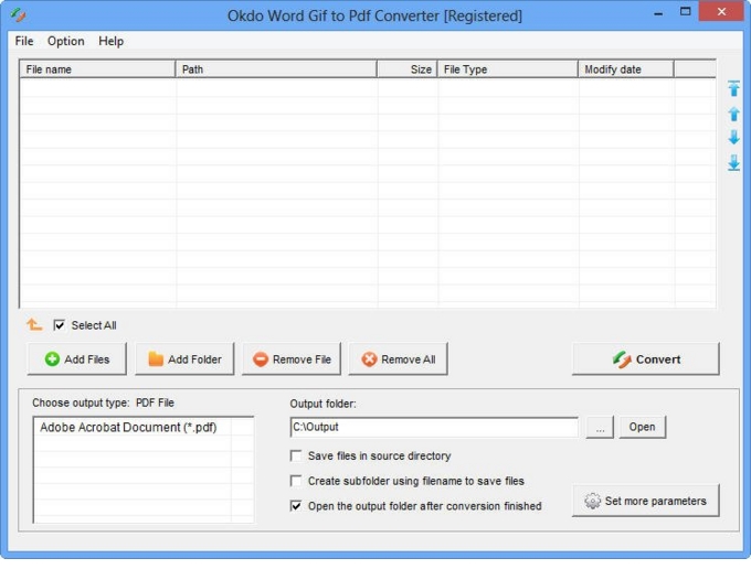 Word Gif to Pdf Converter screenshot